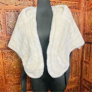 1950’s Vintage Shawl Stole Faux Fur Cape Scarf